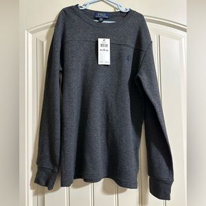 Boys Polo Thermal Long Sleeve Shirt